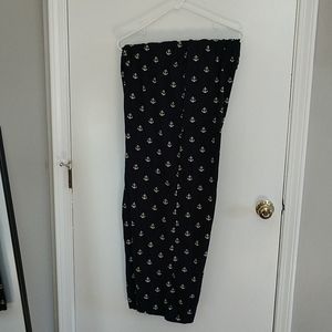 Nautical design drawstring pants